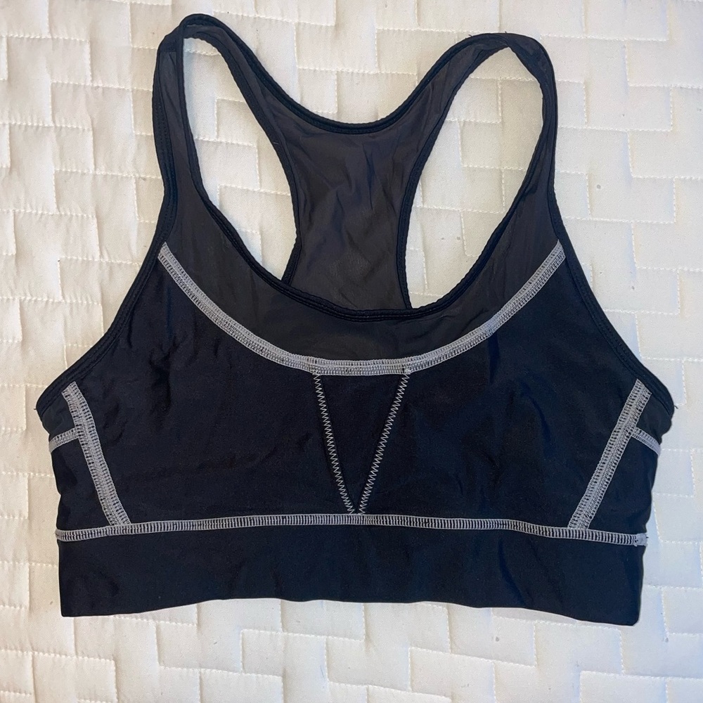 Alala Revolve Surf Sports Bra Racer Back Black Contrast Stitching Size Medium